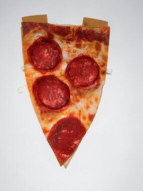 Pizza Slice Kids Costume With Pepperoni Print - Fun Polyester Outfit For Parties
